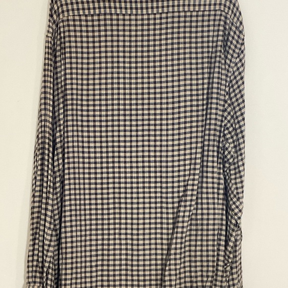 Reunion Men's Long Sleeve Shirt Black Check Pattern Size XL 100% Rayon - Picture 3 of 8